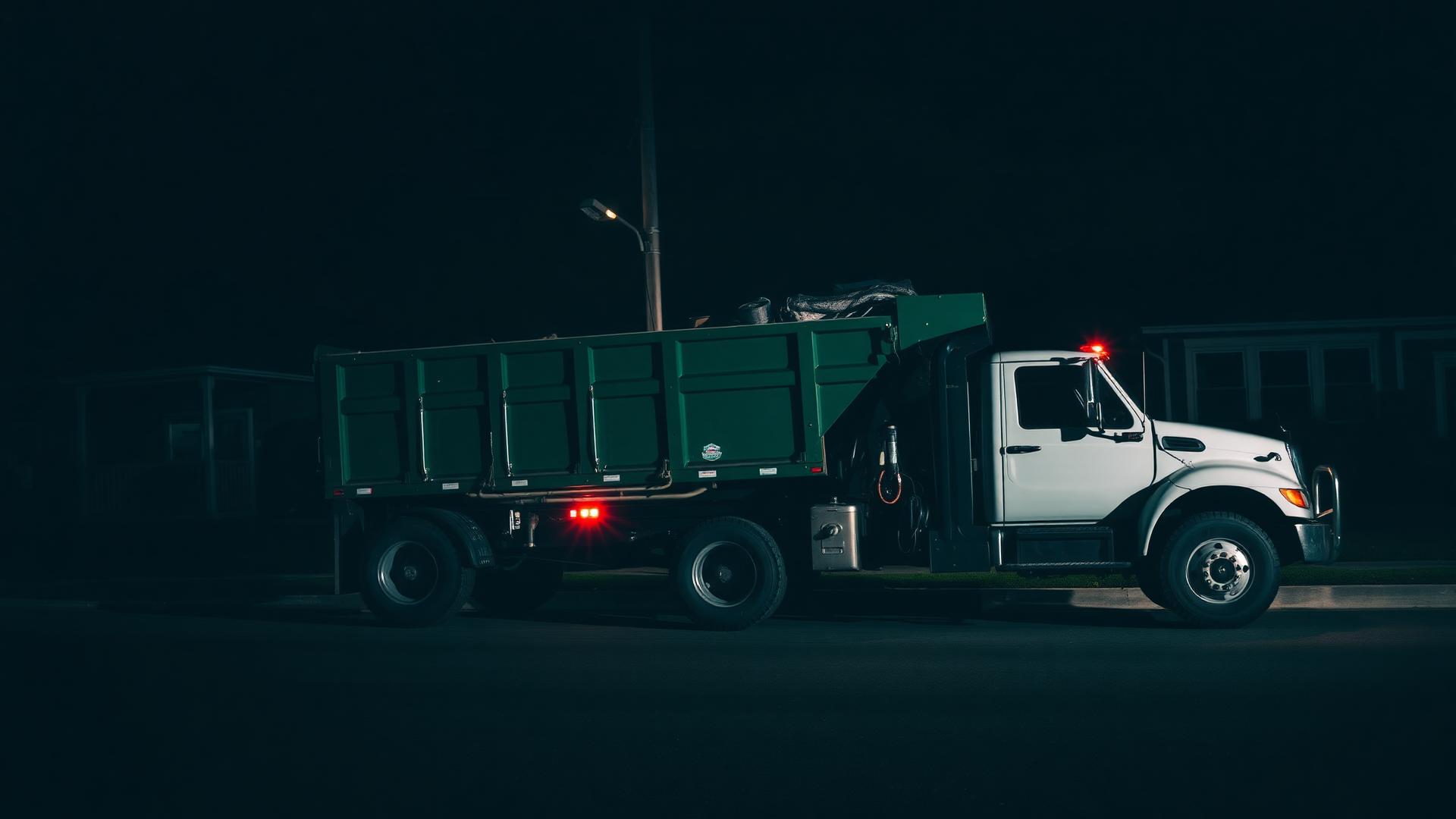 Cunningham Junk Removal truck loaded with furniture and debris ready for hauling